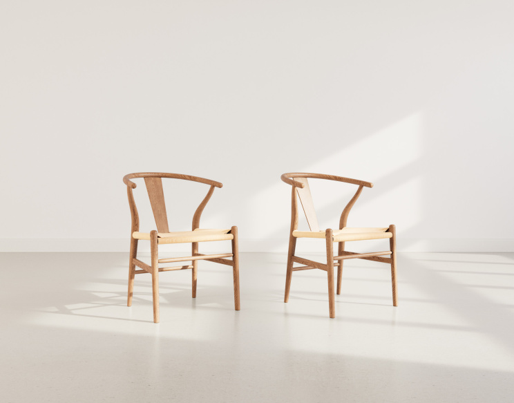 Lot de 2 chaises en bois...