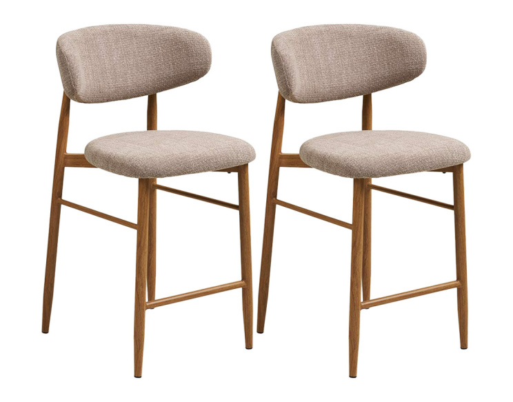 Lot de 2 tabourets en tissu...