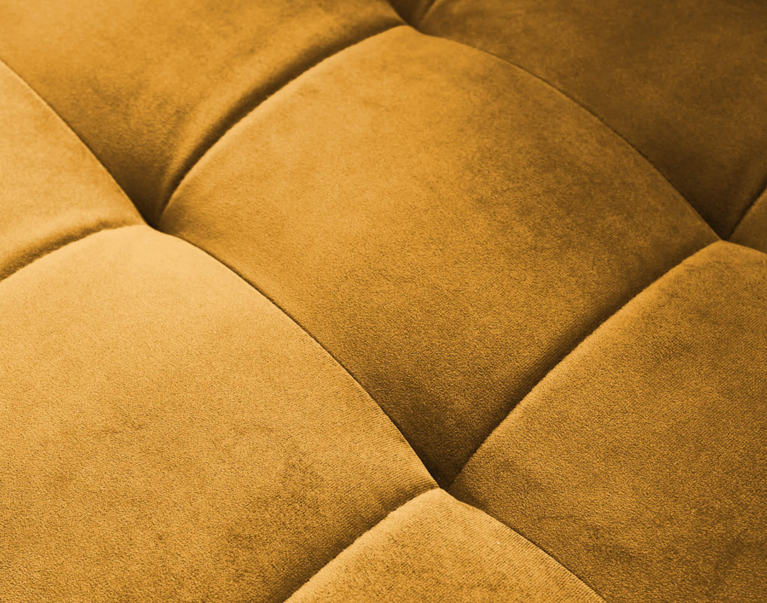 Canapé d'angle gauche 5 places convertible en velours Anna