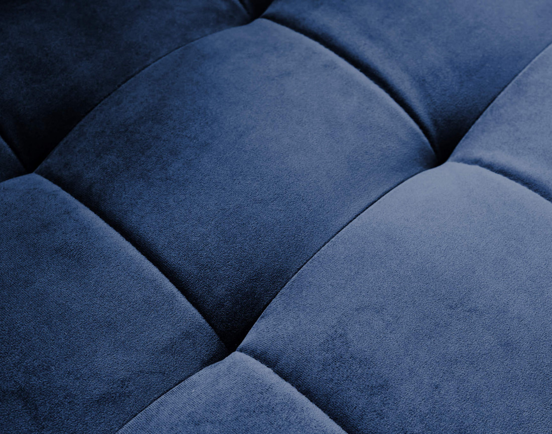 Canapé d'angle droit 5 places convertible en velours Anna
