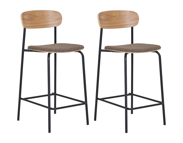 Lot de 2 tabourets en bois...