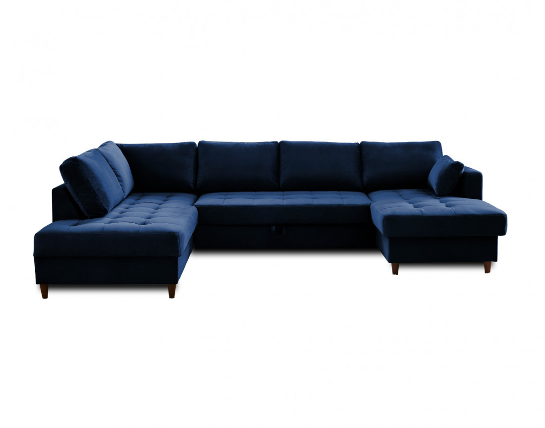 Canapé panoramique d'angle gauche 7 places Anna - Best Mobilier