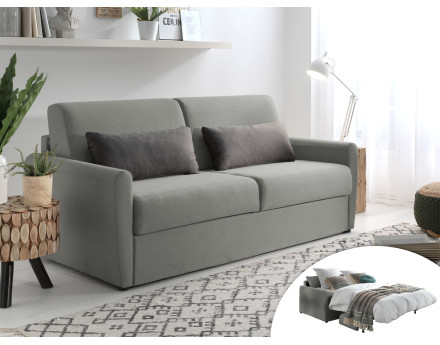Canapé 3 places convertible express quotidien en tissu Ari