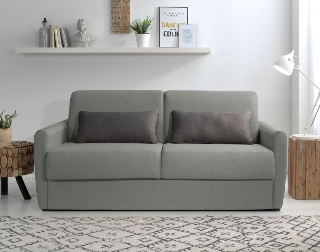 Canapé 3 places convertible express quotidien en tissu Ari