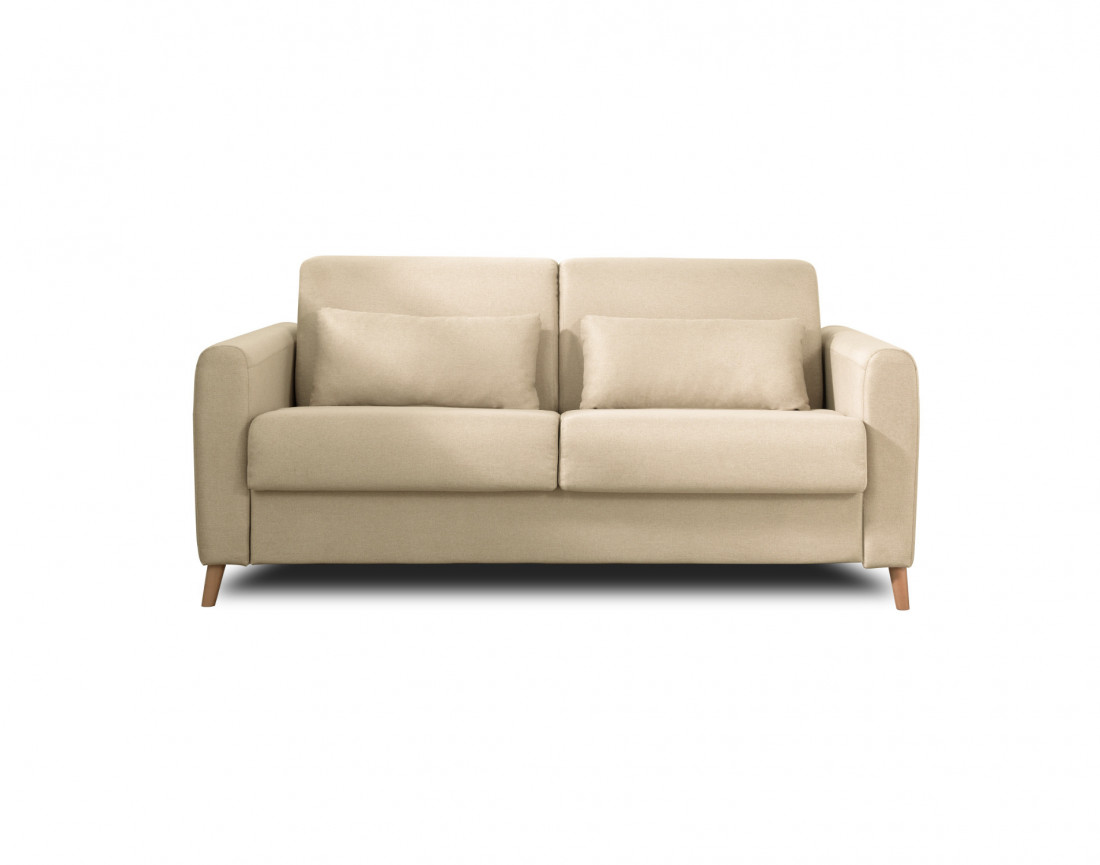 Canapé 3 places convertible express quotidien en tissu Timo