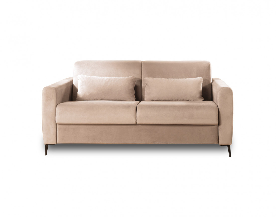 Canapé 3 places convertible express quotidien en velours Owen