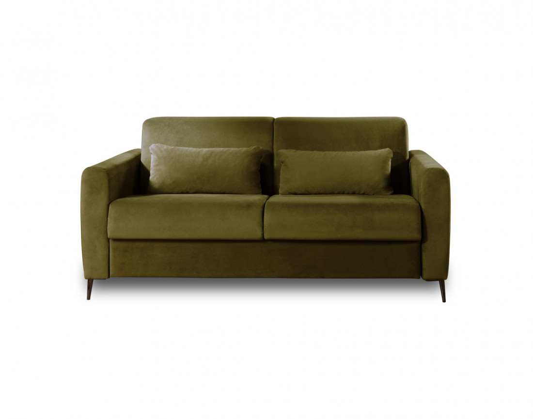 Canapé 3 places convertible express quotidien en velours Owen
