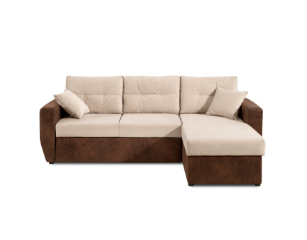 Canapé d'angle convertible Astoria 4 places avec coffre en velours
