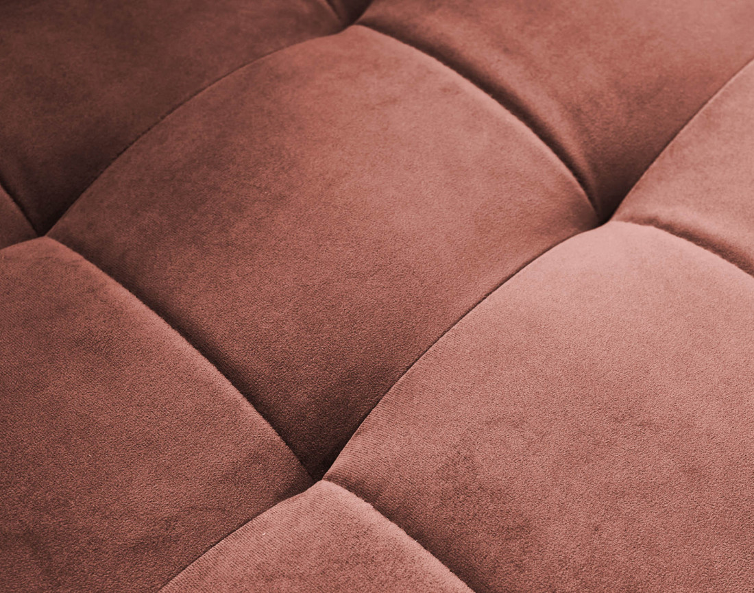 Canapé d'angle droit 5 places convertible en velours Anna