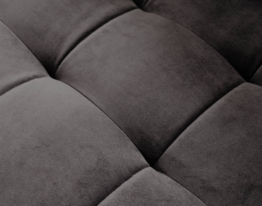 Canapé d'angle gauche 5 places convertible en velours Anna