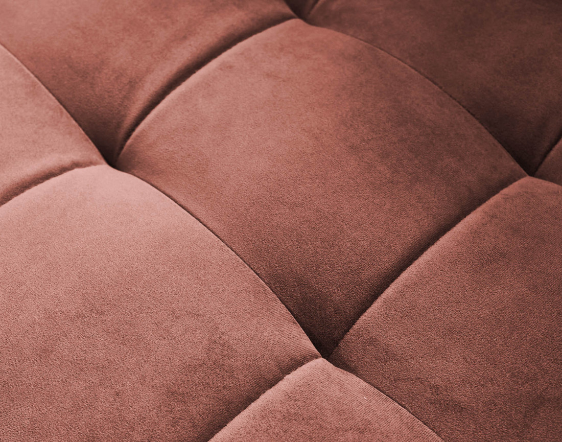 Canapé d'angle gauche 5 places convertible en velours Anna