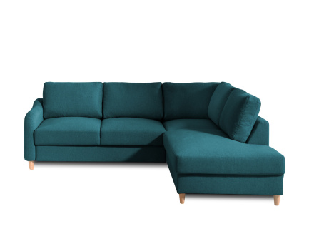 Canapé d'angle droit convertible 5 places en tissu Will