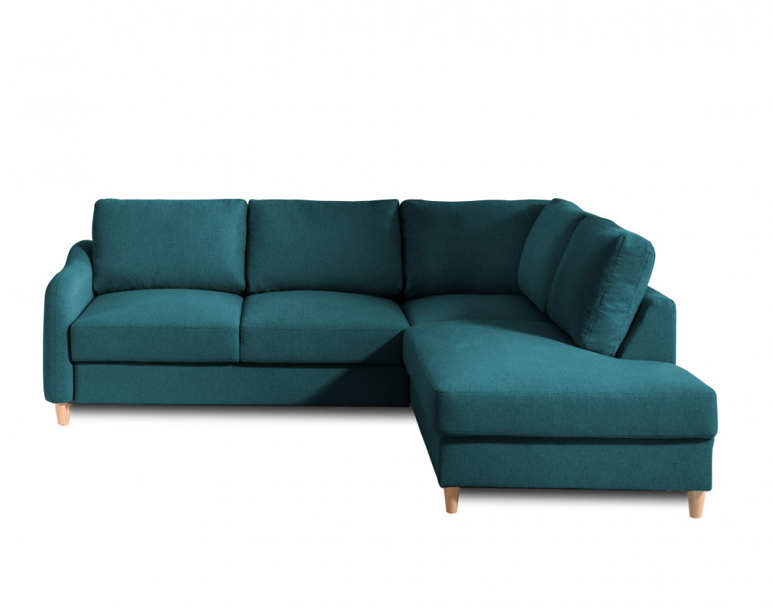 Canapé d'angle droit convertible 5 places en tissu Will