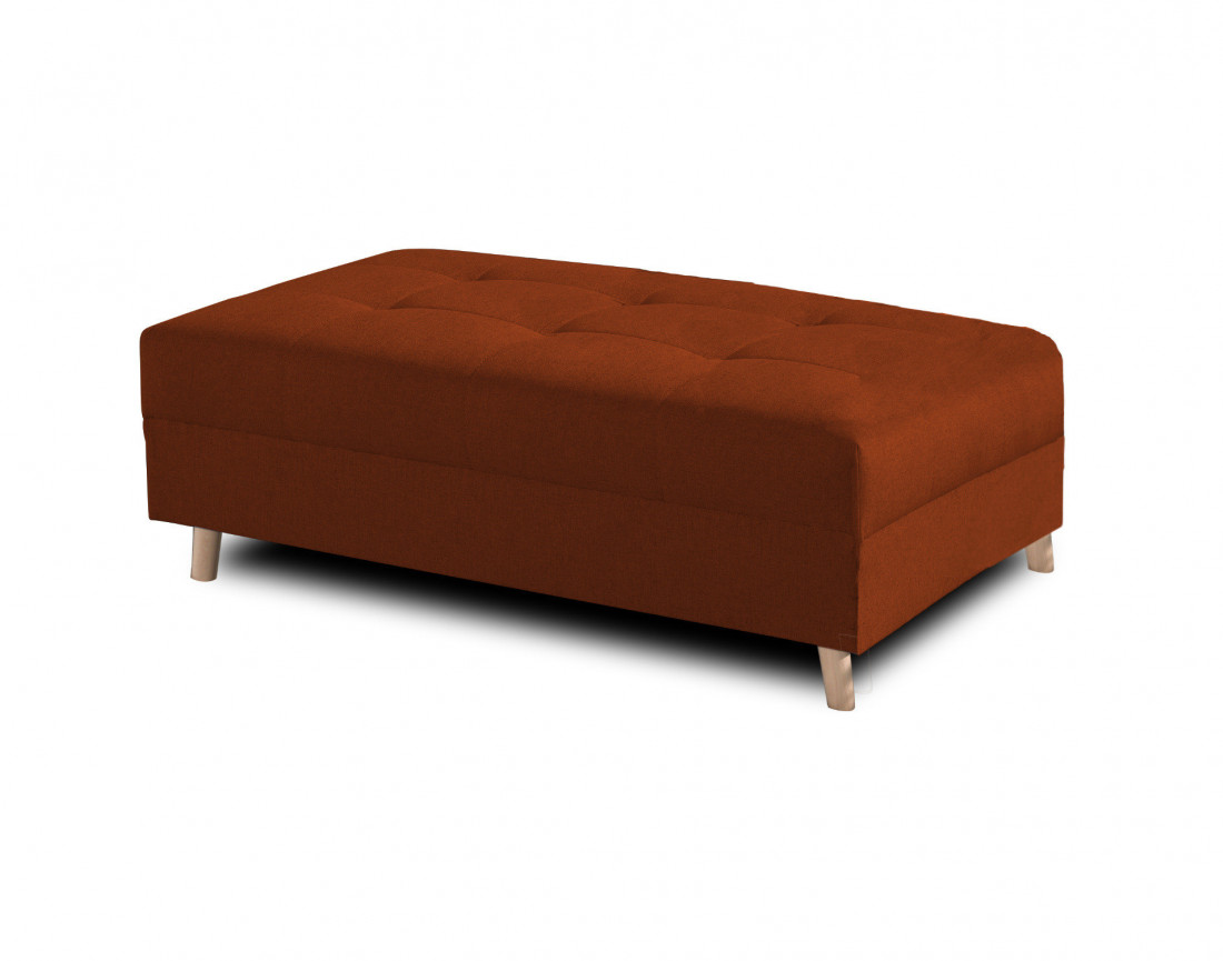 Canapé d'angle gauche Rune 4 places avec pouf style scandinave