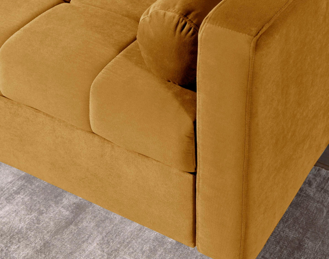 Polar - canapé d’angle réversible convertible en velours au design scandinave