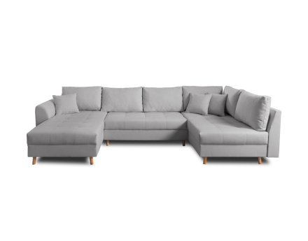 canapé panoramique d'angle droit 7 places - style scandinave - Rune