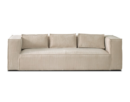 Stella - canapé fixe 3 places - en velours côtelé - style contemporain