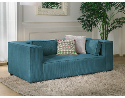 Stella - canapé fixe 2 places - en velours côtelé - style contemporain