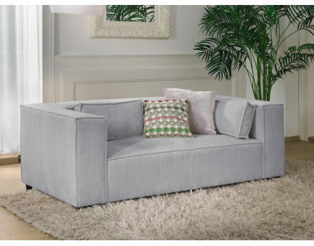 Stella - canapé fixe 2 places - en velours côtelé - style contemporain