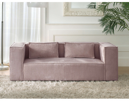 Stella - canapé fixe 2 places - en velours côtelé - style contemporain