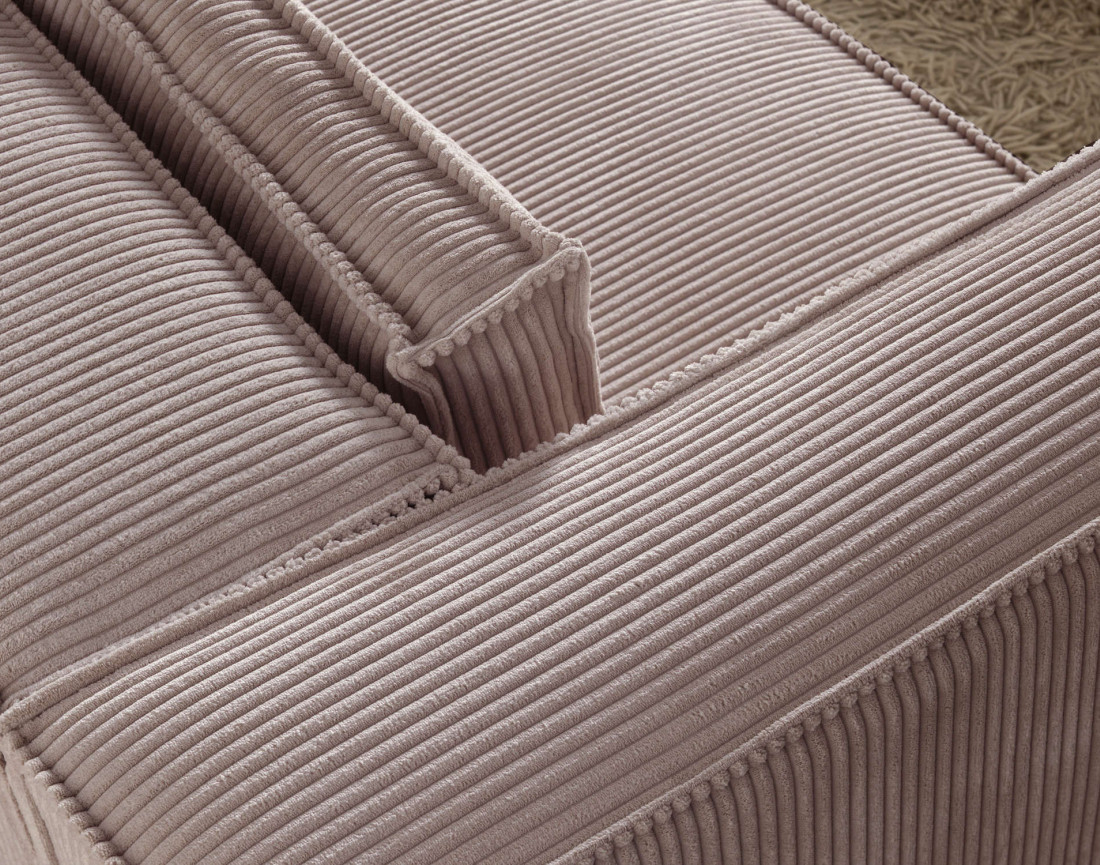 Stella - canapé fixe 2 places - en velours côtelé - style contemporain