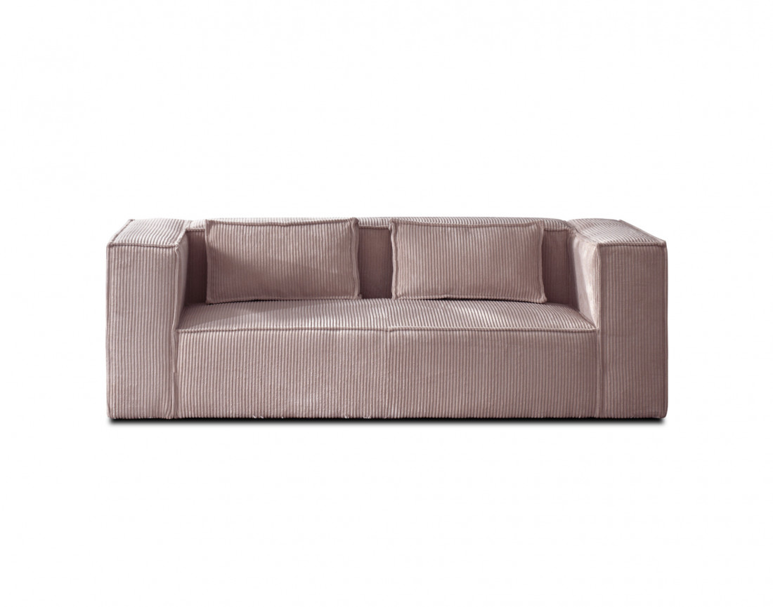 Stella - canapé fixe 2 places - en velours côtelé - style contemporain
