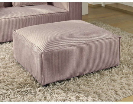 Stella - pouf en velours côtelé au style contemporain