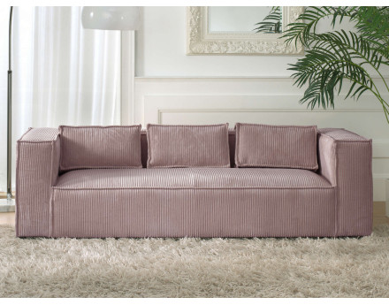 Stella - canapé fixe 3 places - en velours côtelé - style contemporain