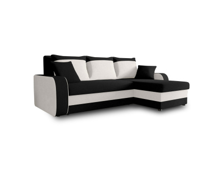 Zelie - Canapé d'angle réversible convertible avec coffre - 4 places - style contemporain