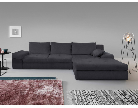 Karl - Canapé d'angle réversible convertible avec coffre - 5 places - style contemporain