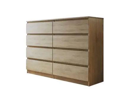 Celia - Commode 8 tiroirs en bois - 139 cm - style contemporain