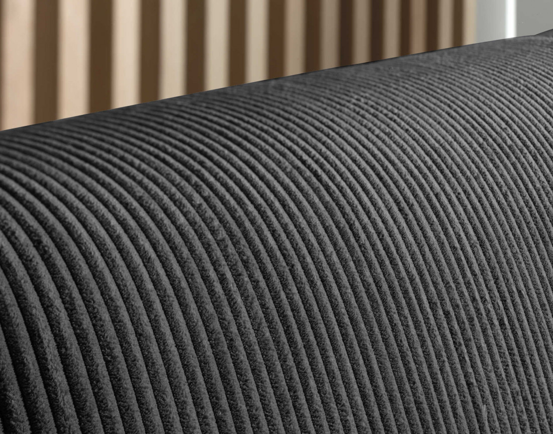 Canapé 3 places convertible express quotidien en velours côtelé Sacha