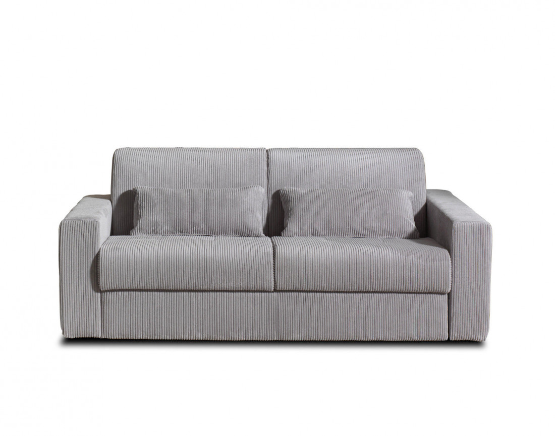 Canapé 3 places convertible express quotidien en velours côtelé Sacha