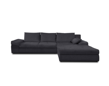 Karl - Canapé d'angle réversible convertible avec coffre - 5 places - style contemporain