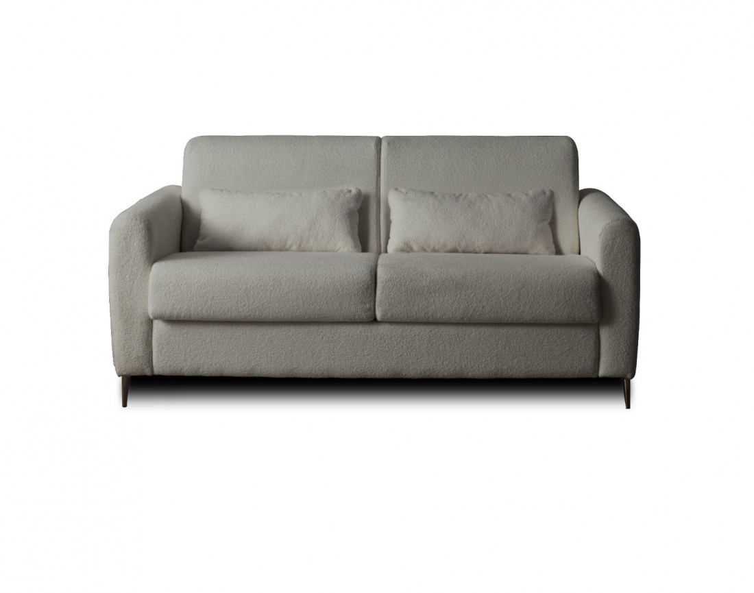 Canapé 3 places convertible express quotidien en tissu bouclette Owen