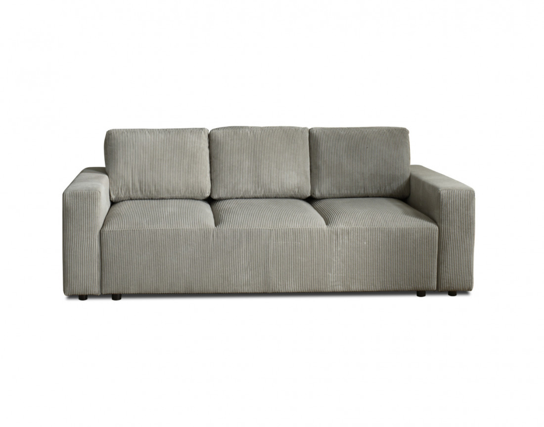 Canapé 3 places convertible avec coffre en velours côtelé Livy