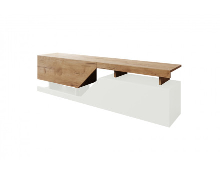 PITT – Meuble TV de style industriel avec deux armoires de rangement (160x46x35 cm)