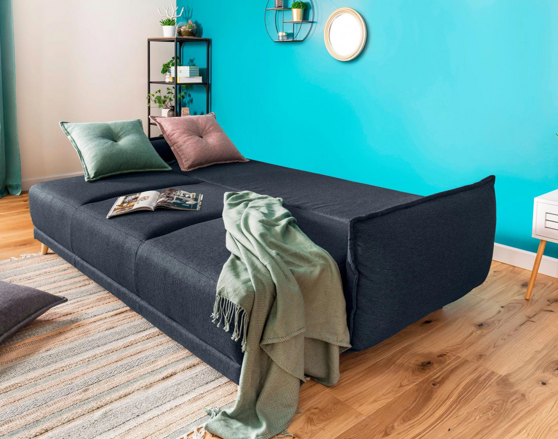 Lena - canapé 3 places convertible avec coffre au style scandinave