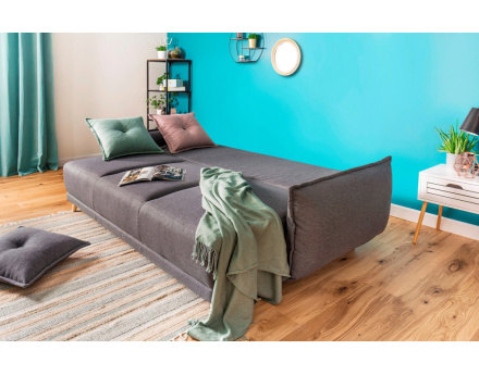 Lena - canapé 3 places convertible avec coffre au style scandinave