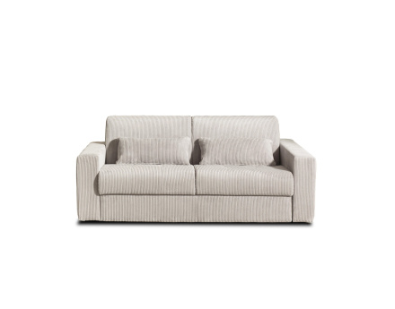 Canapé 3 places convertible express quotidien en velours côtelé Sacha