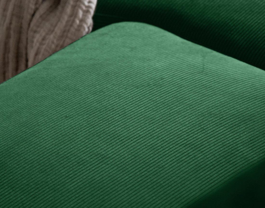 Canapé d'angle droit 5 places convertible en velours côtelé Lilly