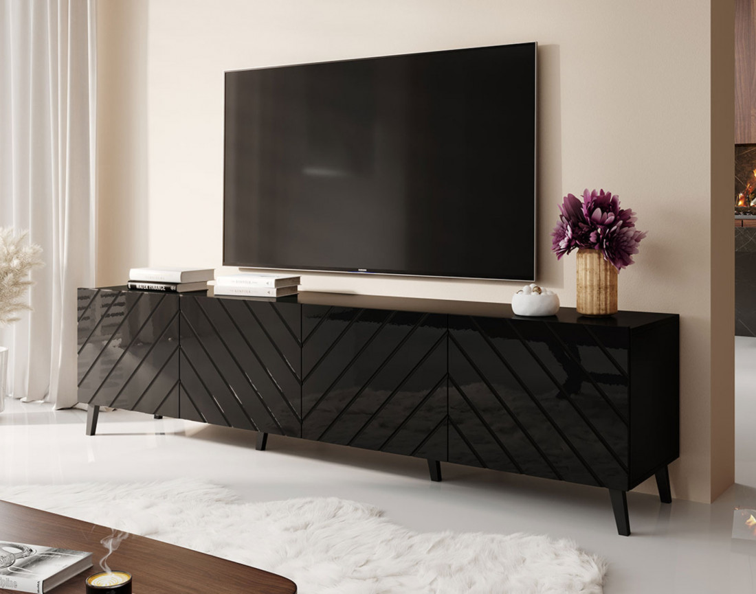 Chloe meuble tv 4 portes 200 cm