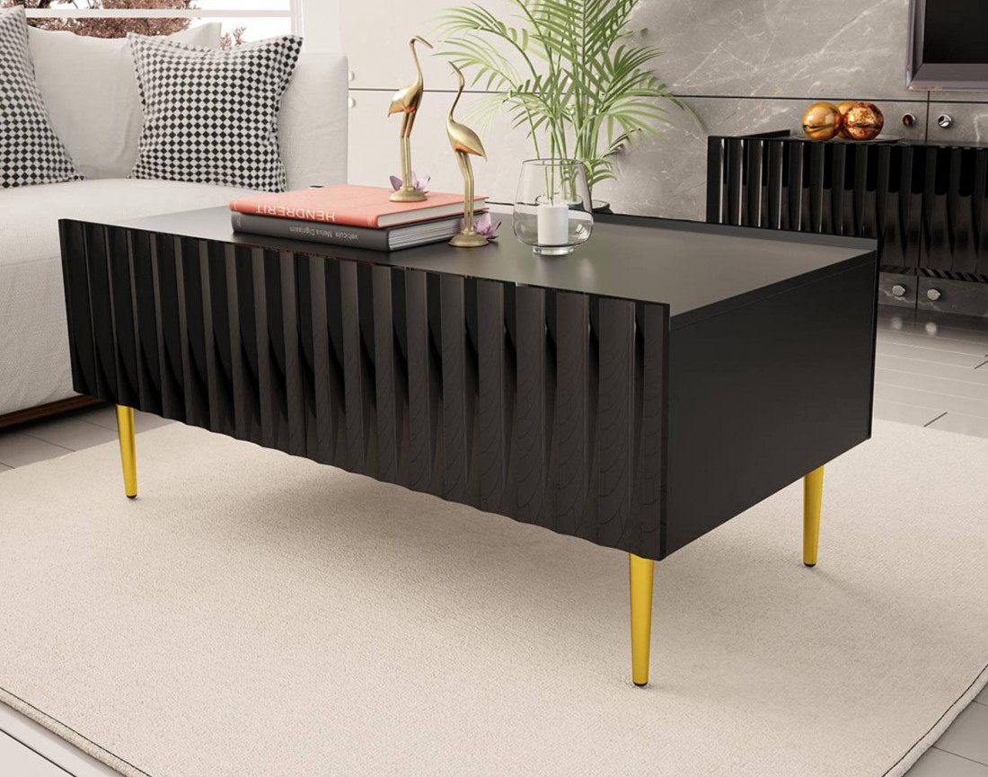 Ambre - table basse - 2 portes 120 cm