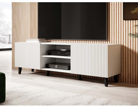 Sanna meuble tv 2 portes et 2 niches 150 cm