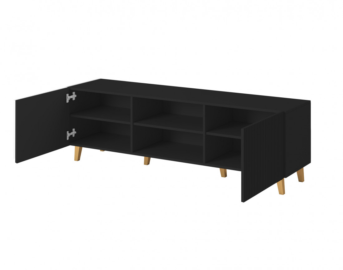 Sanna meuble tv 2 portes et 2 niches 150 cm