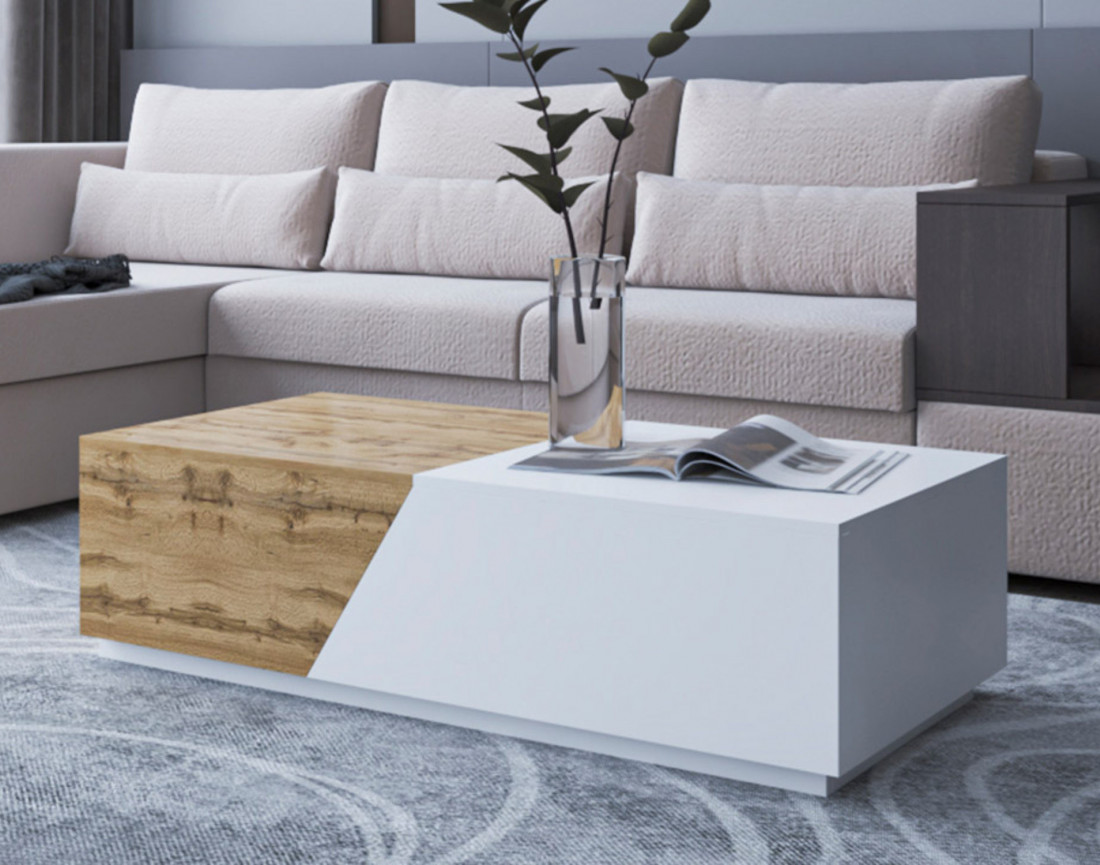 Pitt - Table basse - 124 cm - style industriel