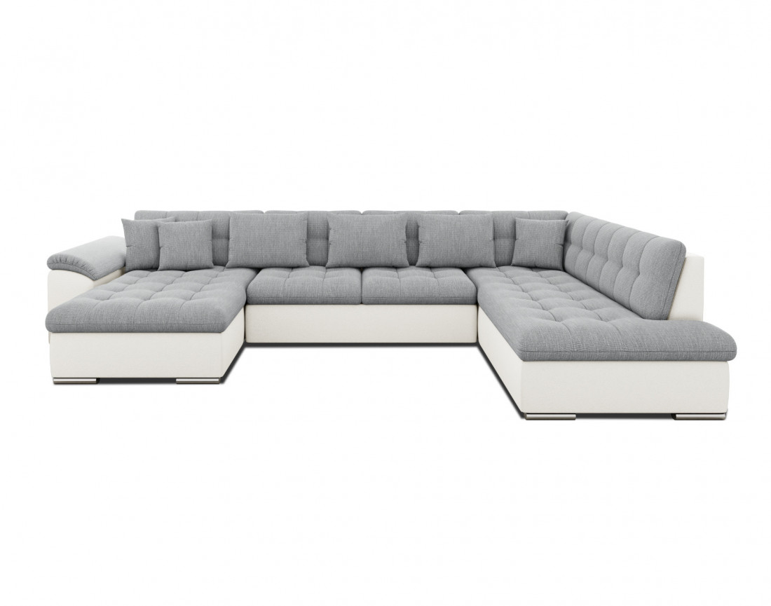 Chuck – canapé panoramique d'angle droit convertible avec coffre au style contemporain