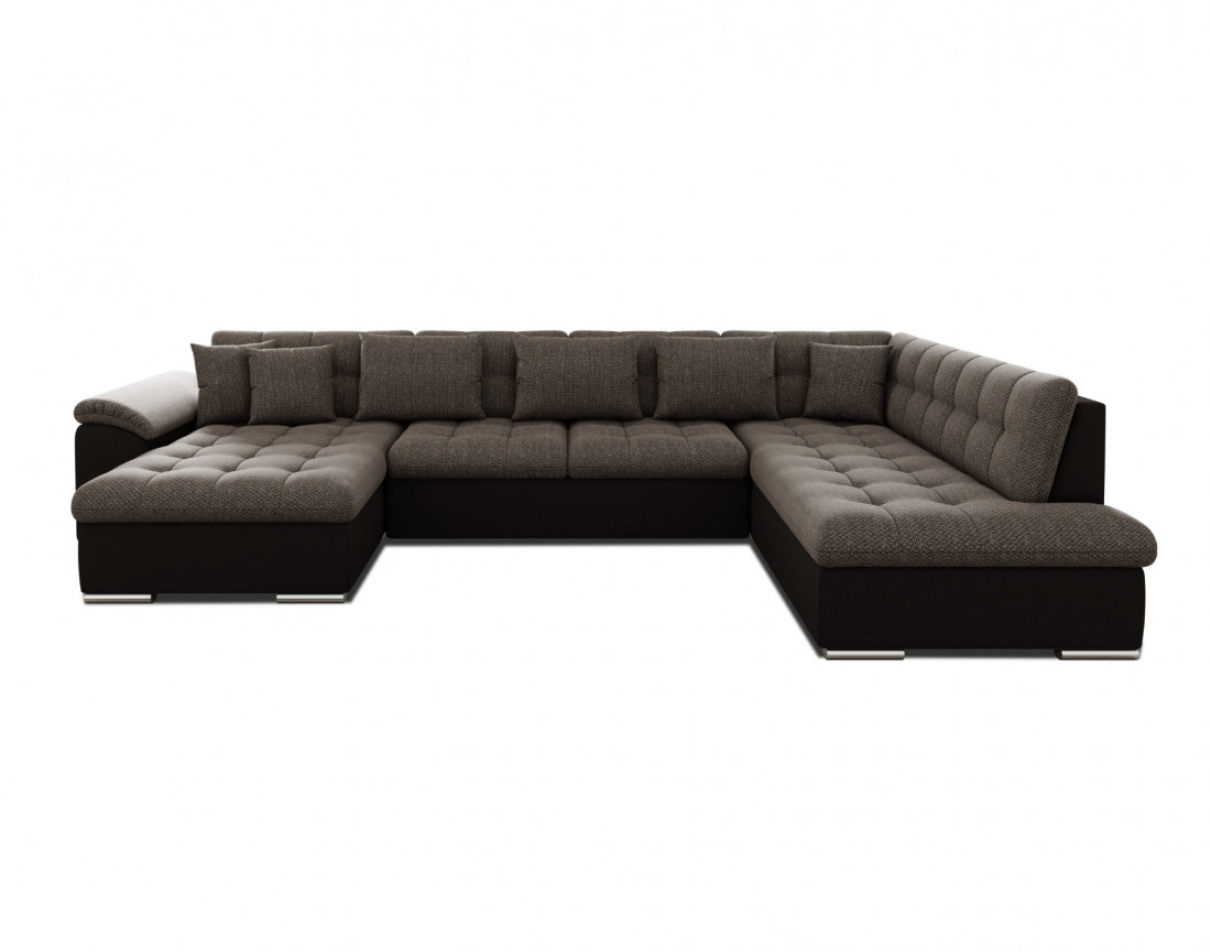 Chuck – canapé panoramique d'angle droit convertible avec coffre au style contemporain