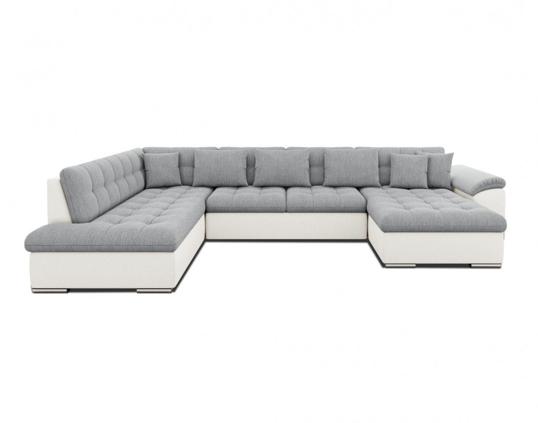 Chuck – canapé panoramique d'angle gauche convertible avec coffre au style contemporain