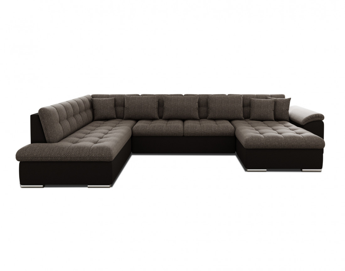 Chuck – canapé panoramique d'angle gauche convertible avec coffre au style contemporain